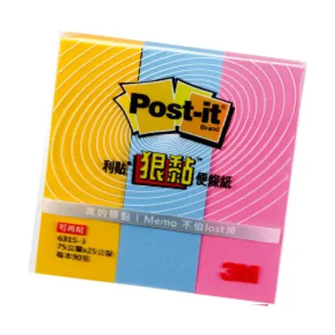 3M Post-it 631S狠黏便條紙 黃藍粉